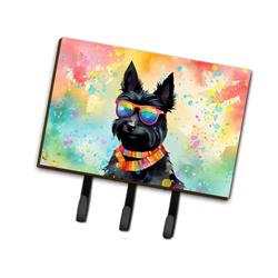 9 x 6 in. Unisex Scottish Terrier Hippie Dawg Leash or Key Holder