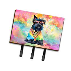 9 x 6 in. Unisex Scottish Terrier Hippie Dawg Leash or Key Holder