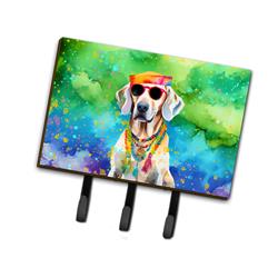 9 x 6 in. Unisex Weimaraner Hippie Dawg Leash or Key Holder