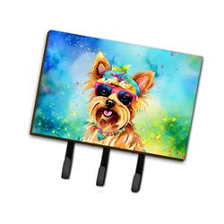 DAC2575TH68 9 x 6 in. Unisex Yorkshire Terrier Hippie Dawg Leash or Key Holder
