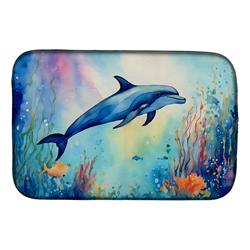 21 x 14 in. Unisex Dolphin Dish Drying Mat