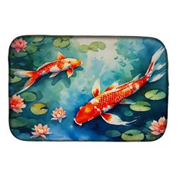 DAC2798DDM 21 x 14 in. Koi Fish Dish Drying Mat