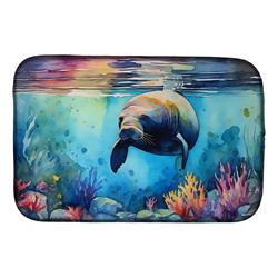DAC2810DDM 21 x 14 in. Manatee Dish Drying Mat