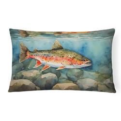 16 x 12 in. Unisex Brook Trout Throw Pillow