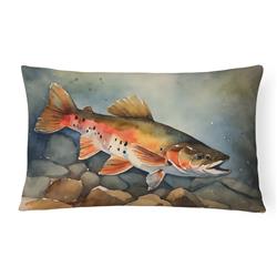 16 x 12 in. Unisex Brook Trout Throw Pillow