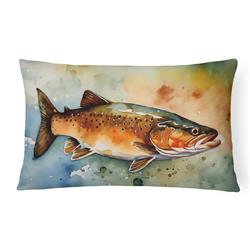 16 x 12 in. Unisex Brown Trout Throw Pillow