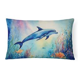 16 x 12 in. Unisex Dolphin Throw Pillow