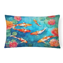 16 x 12 in. Unisex Koi Fish Throw Pillow