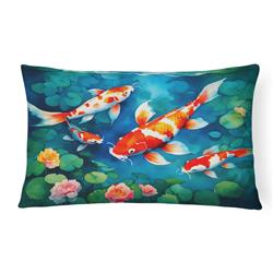 16 x 12 in. Unisex Koi Fish Throw Pillow