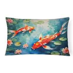 16 x 12 in. Unisex Koi Fish Throw Pillow