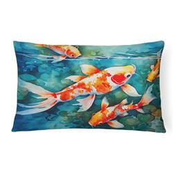 16 x 12 in. Unisex Koi Fish Throw Pillow