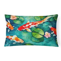 16 x 12 in. Unisex Koi Fish Throw Pillow