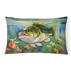 16 x 12 in. Unisex Largemouth Bass Throw Pillow