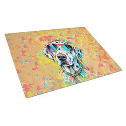 DAC2500LCB 15 x 12 in. Dalmatian Hippie Dawg Glass Cutting Board - Large