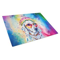 DAC2501LCB 15 x 12 in. Dalmatian Hippie Dawg Glass Cutting Board - Large