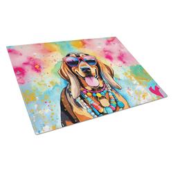 DAC2504LCB 15 x 12 in. Doberman Pinscher Hippie Dawg Glass Cutting Board - Large