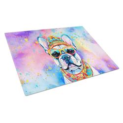 DAC2505LCB 15 x 12 in. French Bulldog Hippie Dawg Glass Cutting Board - Large