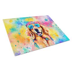 DAC2512LCB 15 x 12 in. Golden Retriever Hippie Dawg Glass Cutting Board - Large