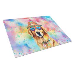 DAC2514LCB 15 x 12 in. Golden Retriever Hippie Dawg Glass Cutting Board - Large
