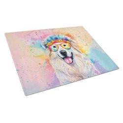 DAC2517LCB 15 x 12 in. Great Pyrenees Hippie Dawg Glass Cutting Board - Large