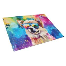 DAC2537LCB 15 x 12 in. Pomeranian Hippie Dawg Glass Cutting Board - Large