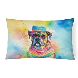 16 x 12 in. Unisex Cane Corso Hippie Dawg Fabric Decorative Pillow