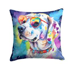 14 x 14 in. Unisex Hippie Dawg Fabric Decorative Pillow