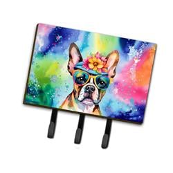 DAC2468TH68 9 x 6 in. Unisex Boston Terrier Hippie Dawg Leash or Key Holder