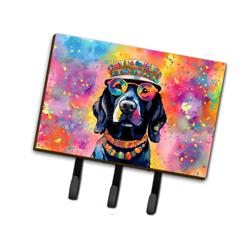 DAC2520TH68 9 x 6 in. Unisex Black Labrador Hippie Dawg Leash or Key Holder