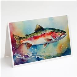 DAC2815GCA7P 5 x 7 in. Rainbow Trout Greeting Cards - Pack of 8