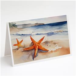DAC2829GCA7P 5 x 7 in. Starfish Greeting Cards - Pack of 8
