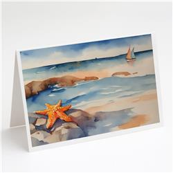 5 x 7 in. Unisex Starfish Greeting Cards - Pack of 8