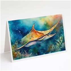 DAC2832GCA7P 5 x 7 in. Sting Ray Greeting Cards - Pack of 8