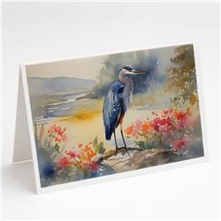 5 x 7 in. Unisex Blue Heron Greeting Cards - Pack of 8