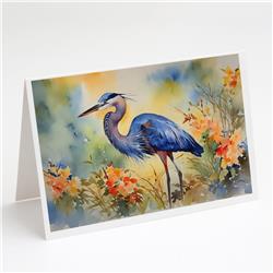 5 x 7 in. Unisex Blue Heron Greeting Cards - Pack of 8
