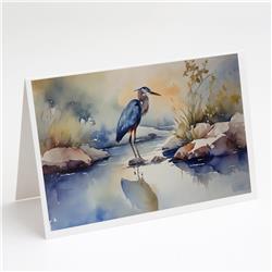 0.01 x 5 x 7 in. Blue Heron Greeting Cards, Pack of 8