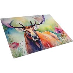 0.2 x 15 x 12 in. Moose Glass Cutting Board, Large