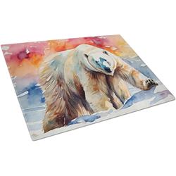 0.2 x 15 x 12 in. Polar Bear Glass Cutting Board, Large