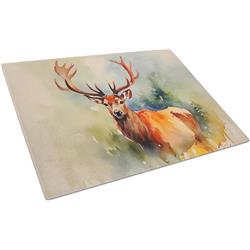 0.2 x 15 x 12 in. Deer Stag Glass Cutting Board, Large
