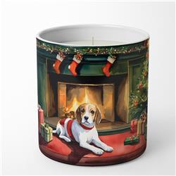 3.25 x 3.75 x 3.25 in. Beagle Cozy Christmas Decorative Soy Candle