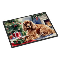 0.15 x 24 x 36 in. Cocker Spaniel Cozy Christmas Doormat