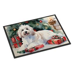 0.15 x 24 x 36 in. Coton De Tulear Cozy Christmas Doormat