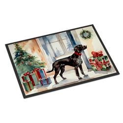 0.15 x 24 x 36 in. German Shorthaired Pointer Cozy Christmas Doormat
