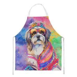 Picture of Carolines Treasures DAC2560APRON 0.01 x 30 x 27 in. Shih Tzu Hippie Dawg Apron