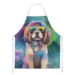 Picture of Carolines Treasures DAC2561APRON 0.01 x 30 x 27 in. Shih Tzu Hippie Dawg Apron