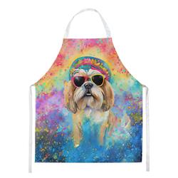 Picture of Carolines Treasures DAC2562APRON 0.01 x 30 x 27 in. Shih Tzu Hippie Dawg Apron