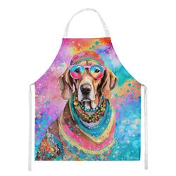 Picture of Carolines Treasures DAC2567APRON 0.01 x 30 x 27 in. Weimaraner Hippie Dawg Apron