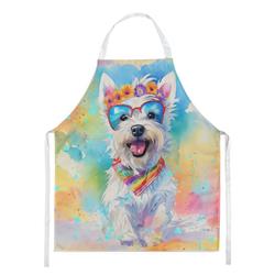 Picture of Carolines Treasures DAC2569APRON 0.01 x 30 x 27 in. Westie Hippie Dawg Apron