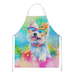 Picture of Carolines Treasures DAC2572APRON 0.01 x 30 x 27 in. Westie Hippie Dawg Apron