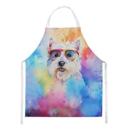 Picture of Carolines Treasures DAC2573APRON 0.01 x 30 x 27 in. Westie Hippie Dawg Apron